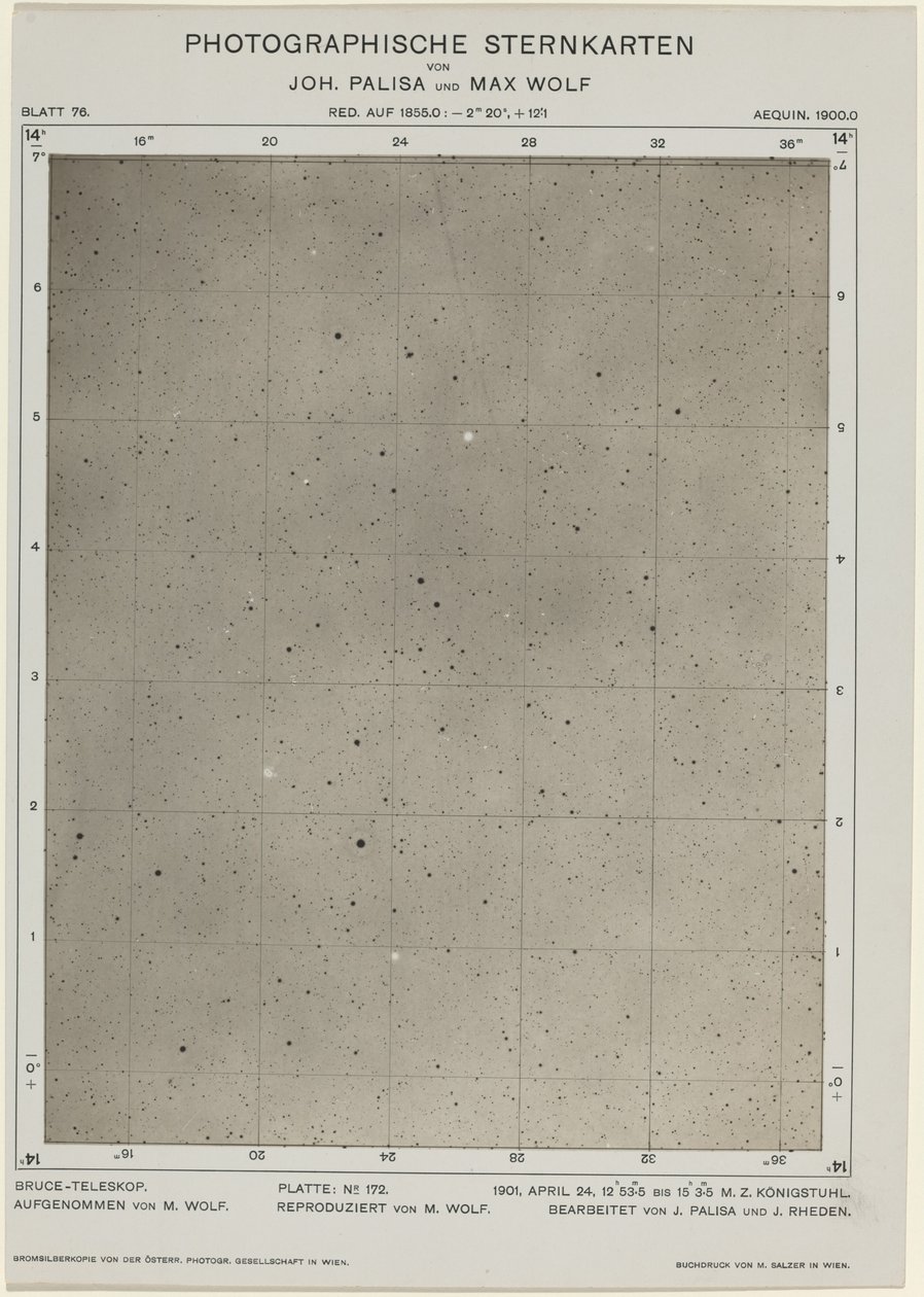 Photographic Star Charts (April 24, 1901) by Max Wolf and Joh. Palisa