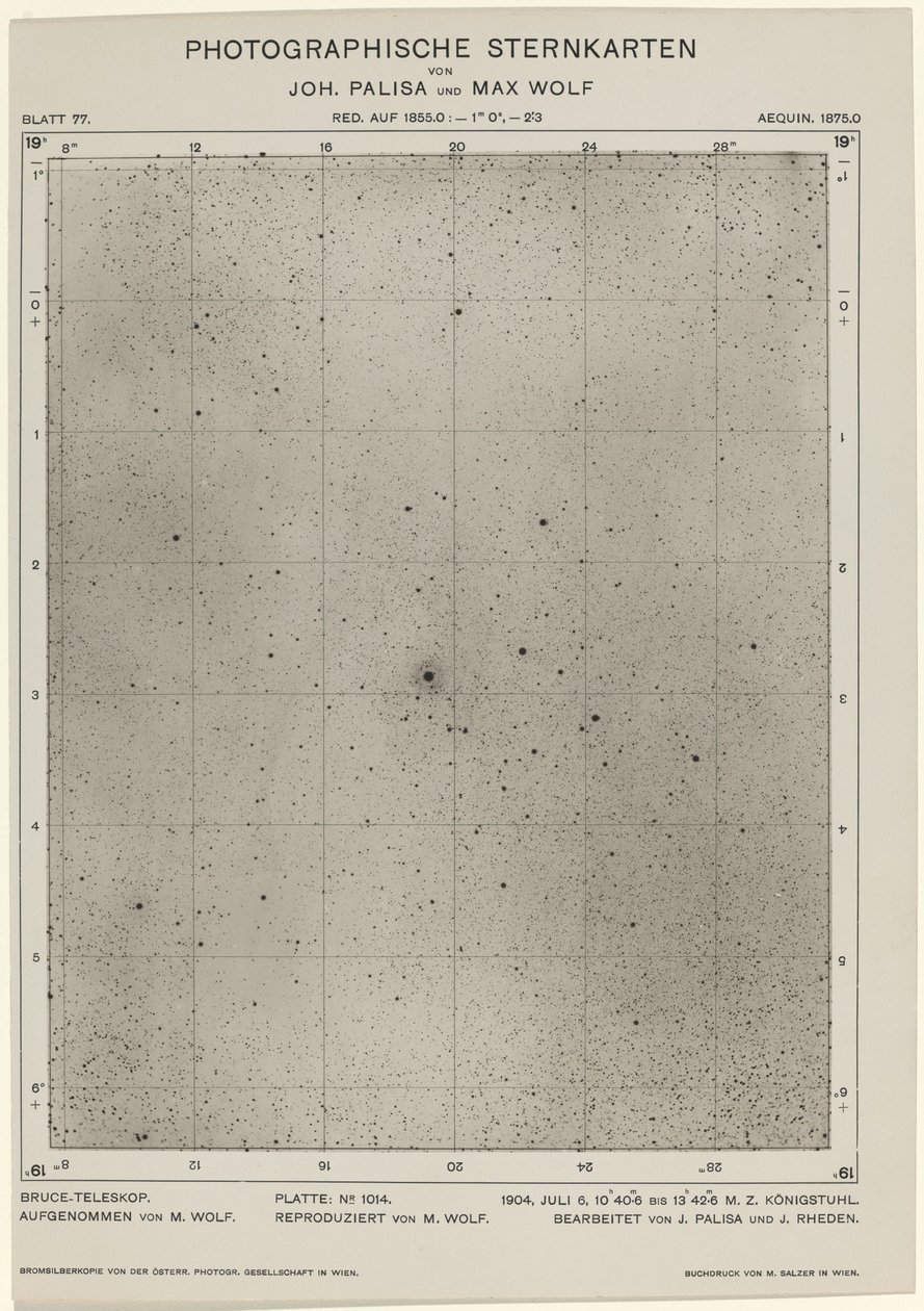 Photographic Star Maps (July 6, 1904) by Max Wolf and Joh. Palisa
