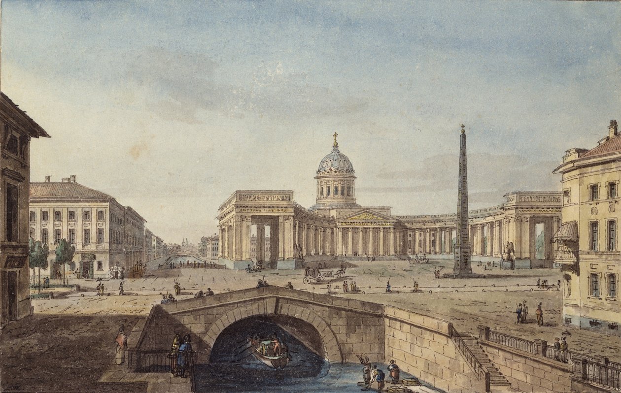 The Kazan Cathedral in Saint Petersburg by Maxim Nikiphorovich Vorobyev