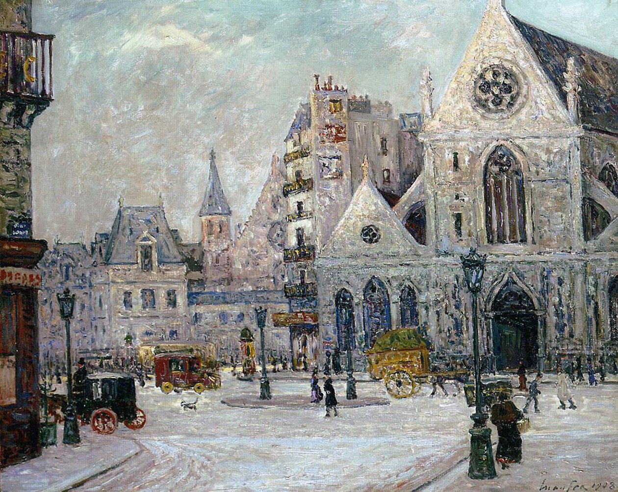 The Church of St. Nicolas-des-Champs, rue St. Martin, Paris by Maxime Emile Louis Maufra