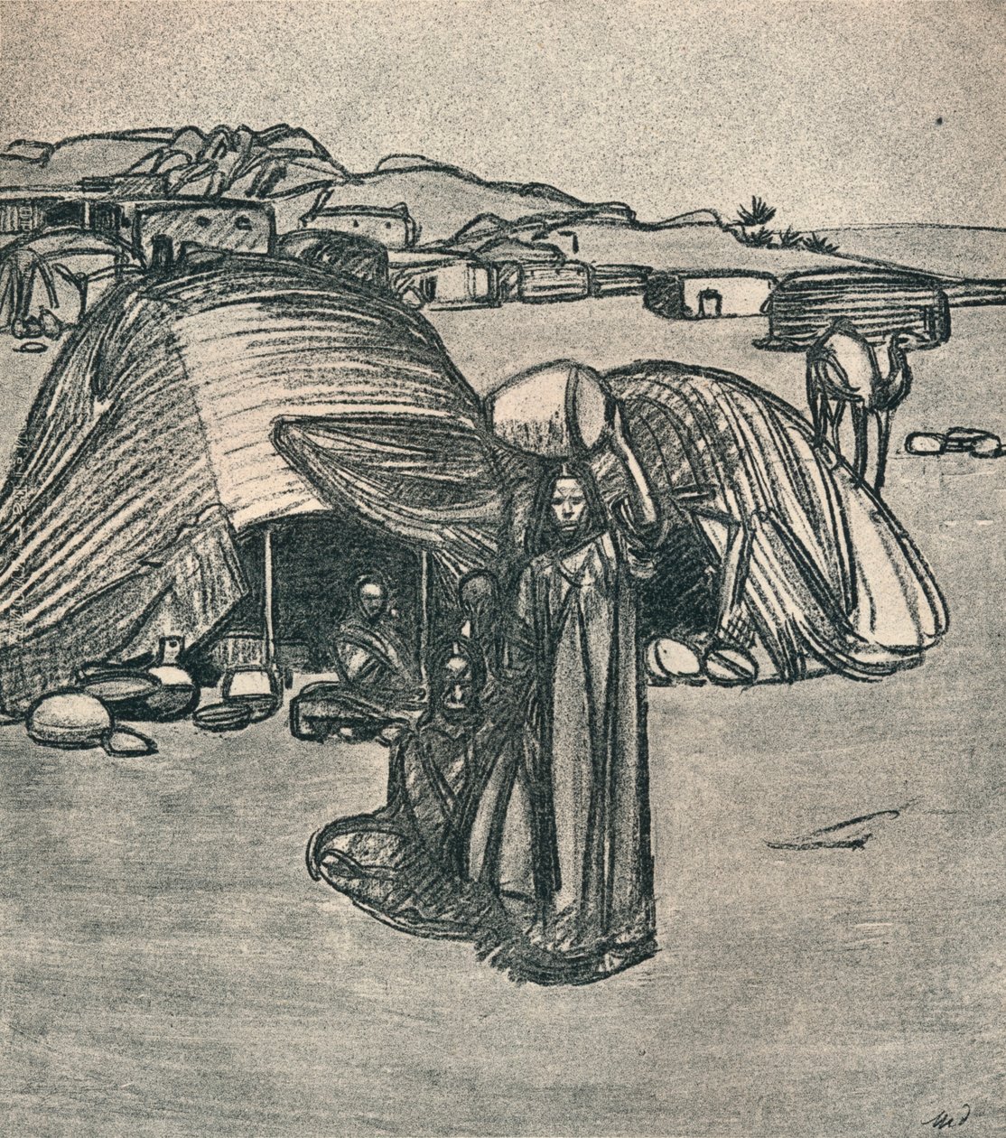 At the Gates of the Desert by Maxime Pierre Jules Dethomas