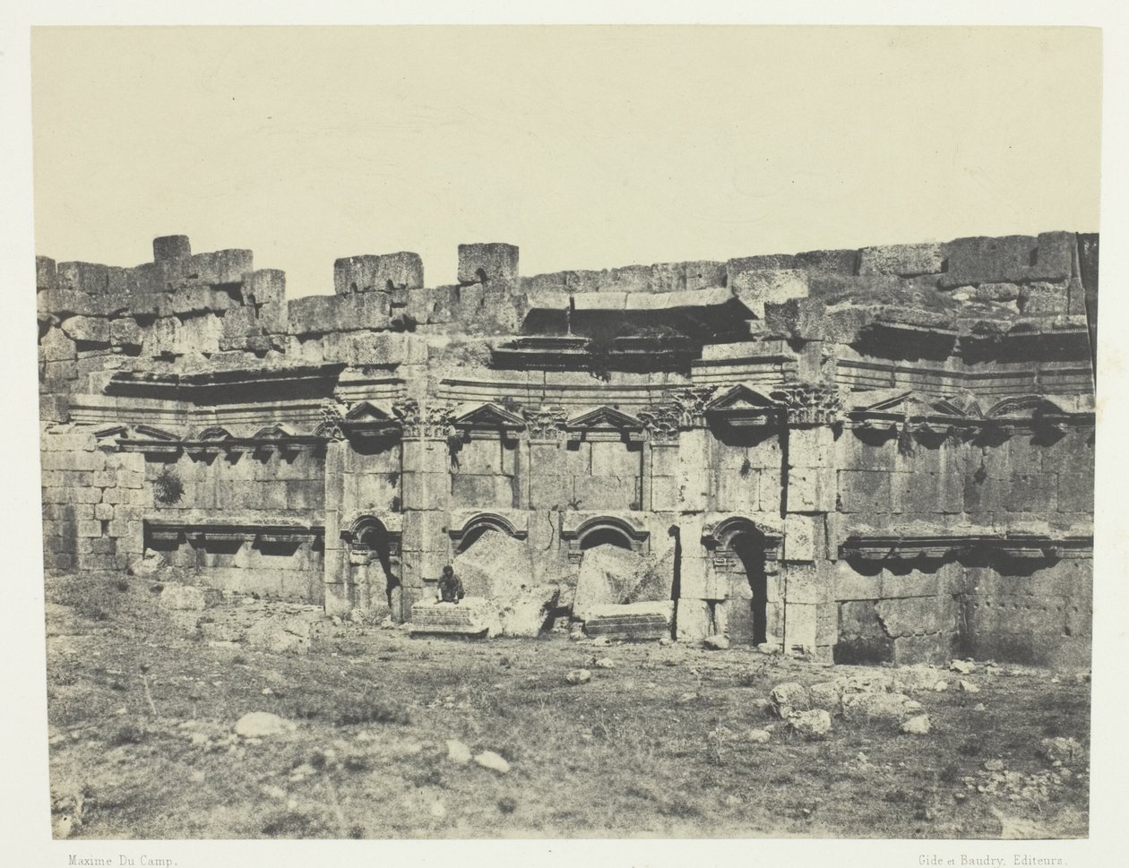 Baalbeck, Interior of the Enclosure of the Temples of the Sun and Jupiter; Syria by Maxime Du Camp