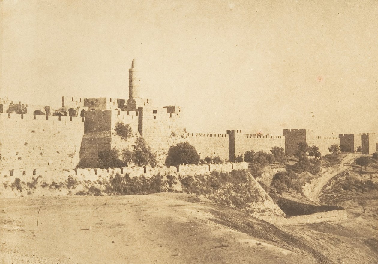 Château de David Daoud Kalessy et murailles de Jérusalem by Maxime Du Camp