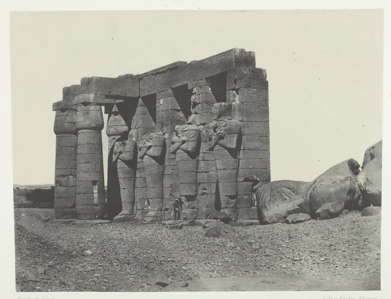 Gournah, Peristyle of the Tomb of Osymandias Ramesseum Occidental, Thebes by Maxime Du Camp