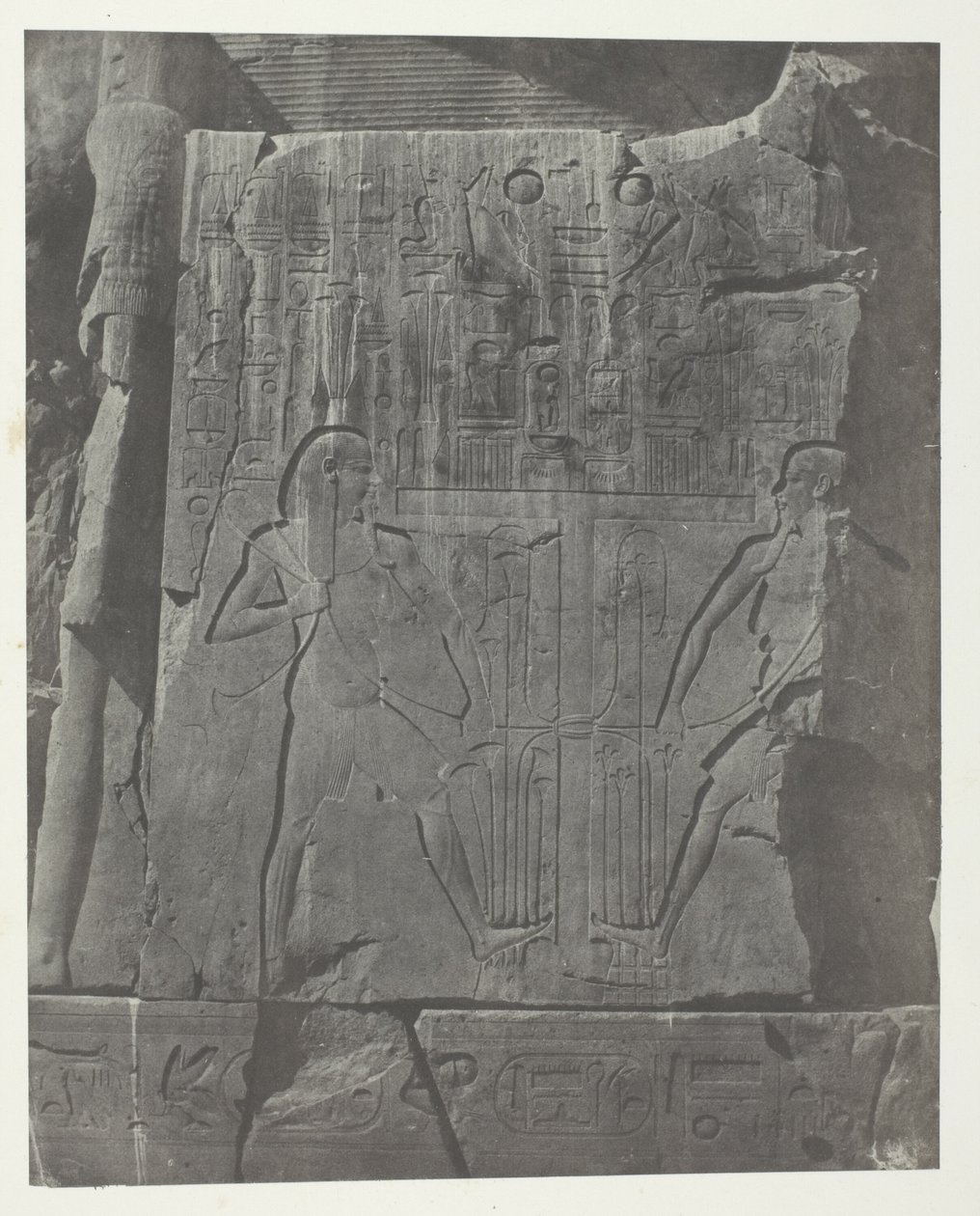 Gournah, Sculptures of the Throne of the Colossi; Thebes by Maxime Du Camp