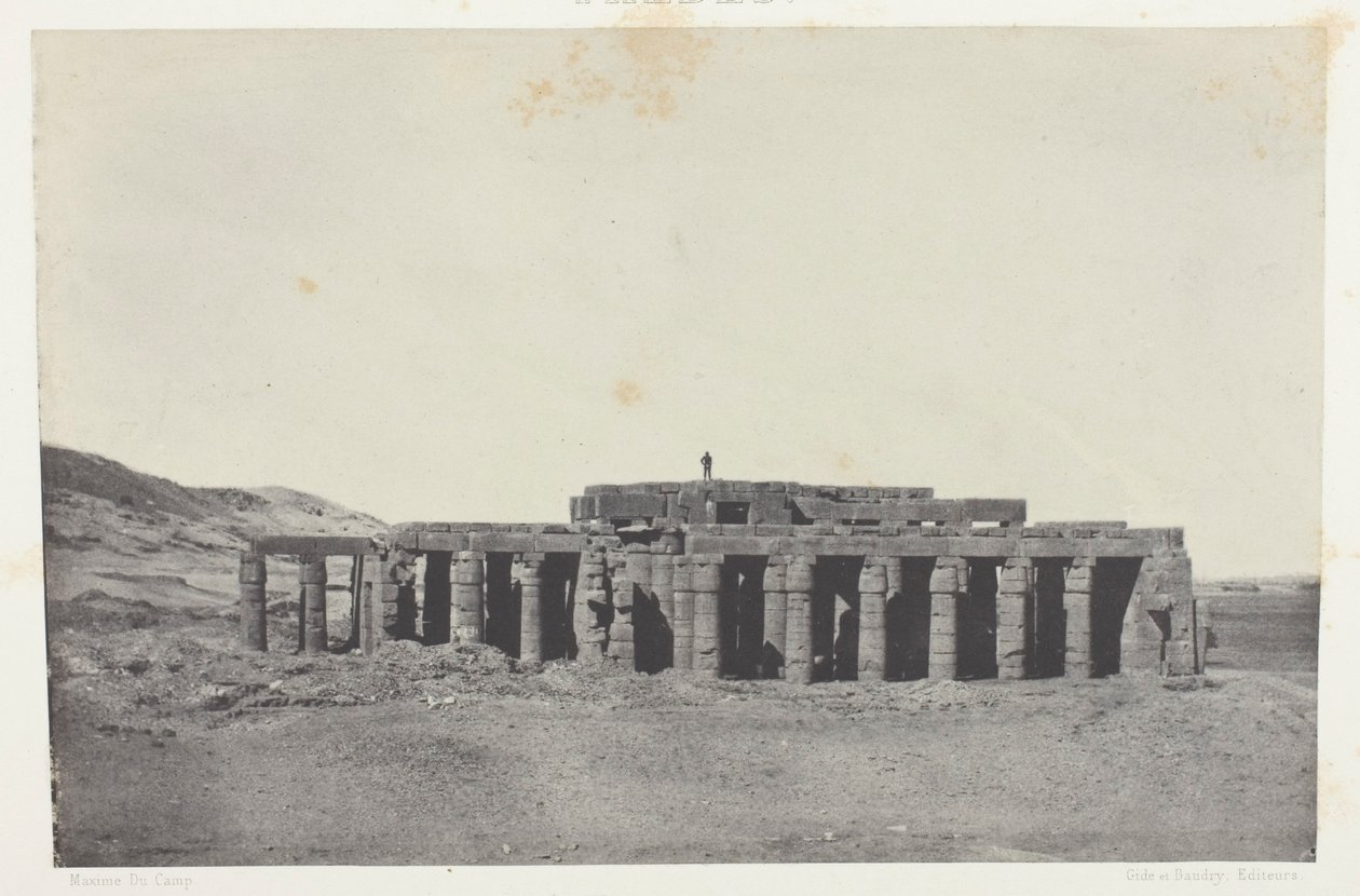 Gournah, Tomb of Osymandias; Thebes, plate 58 from the album "Egypt, Nubia, Palestine and Syria" (1852) by Maxime Du Camp