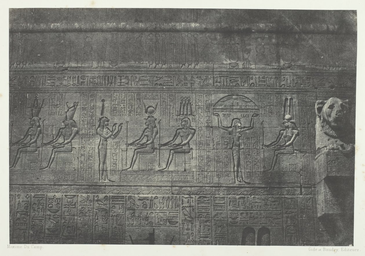 Grand Temple of Dendera, Sculptures of the Rear Facade, Upper Egypt, 1849-51 by Maxime Du Camp