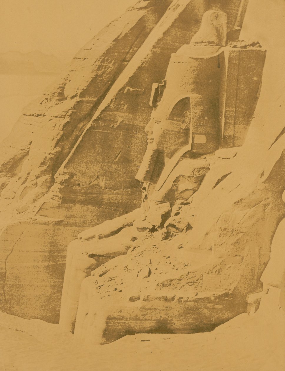 Ibsamboul; The Eastern Colossus Seen in Profile by Maxime Du Camp