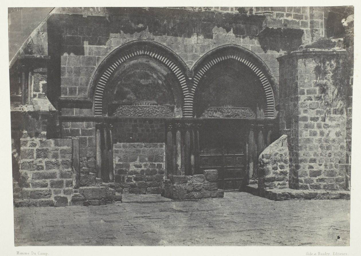 Jerusalem, Lower Arcades of the Church of the Holy Sepulchre; Palestine by Maxime Du Camp