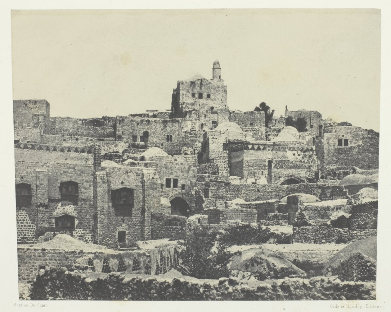 Jerusalem, Western Quarter; Palestine by Maxime Du Camp