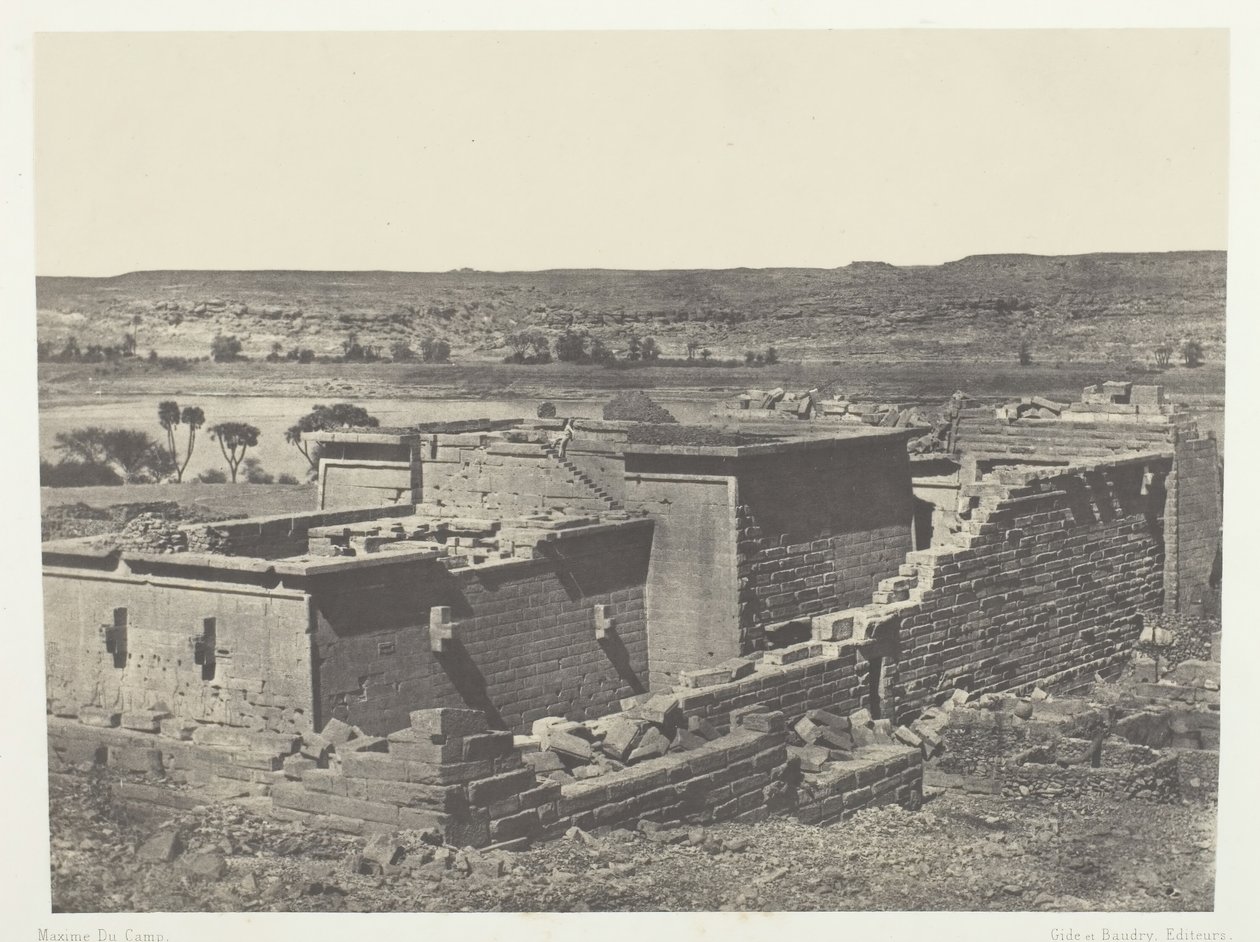 Kalabscheh, General View of the Temple of Kalabscheh Talmis, Nubia, 1849-51, printed 1852 by Maxime Du Camp