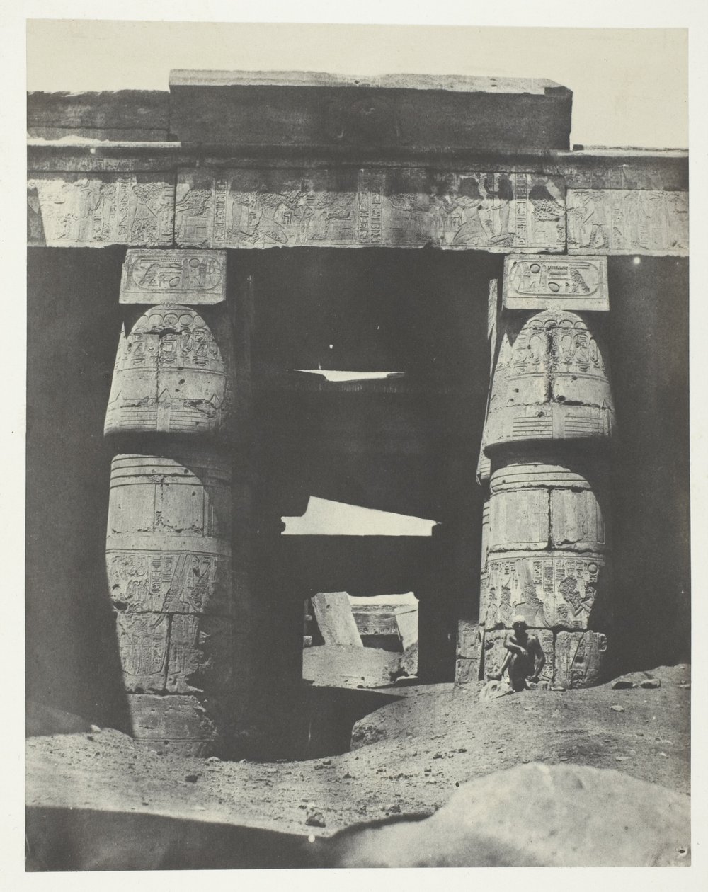 Karnak, Portico of the Temple of Khons; Thebes by Maxime Du Camp