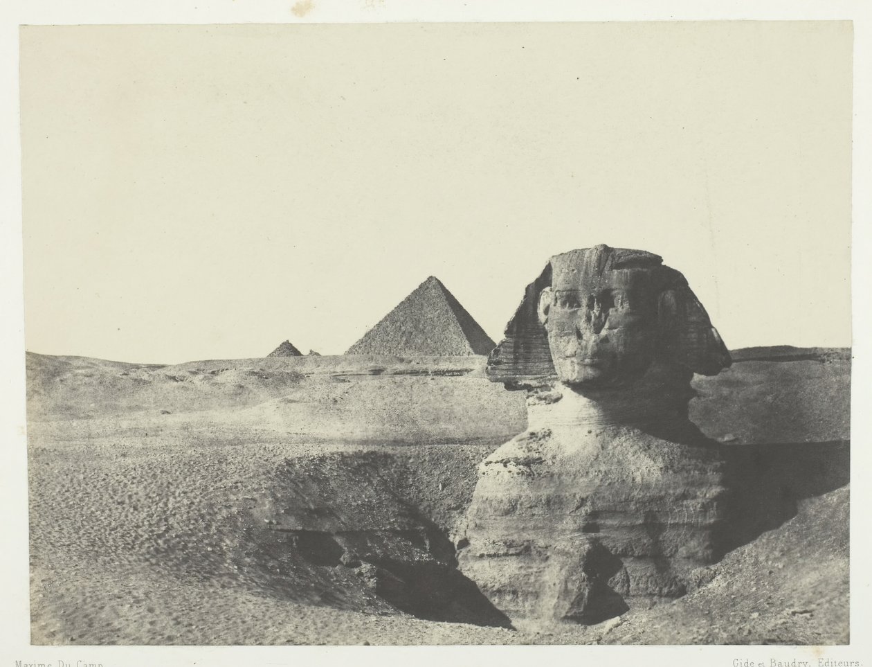 The Sphinx Seen from the Front, Middle Egypt, 1849-51, printed 1852 by Maxime Du Camp