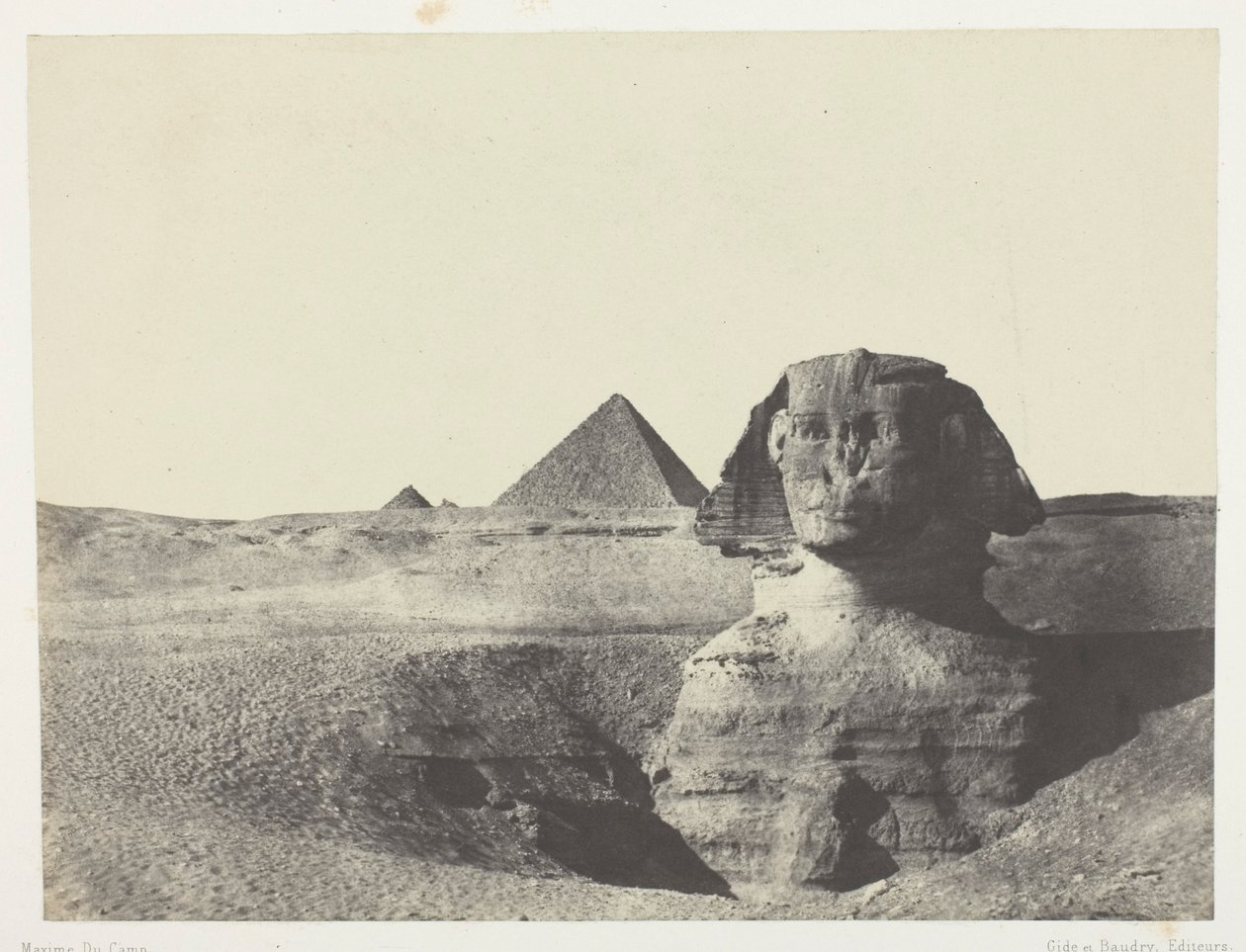 The Sphinx Seen from the Front, Middle Egypt by Maxime Du Camp