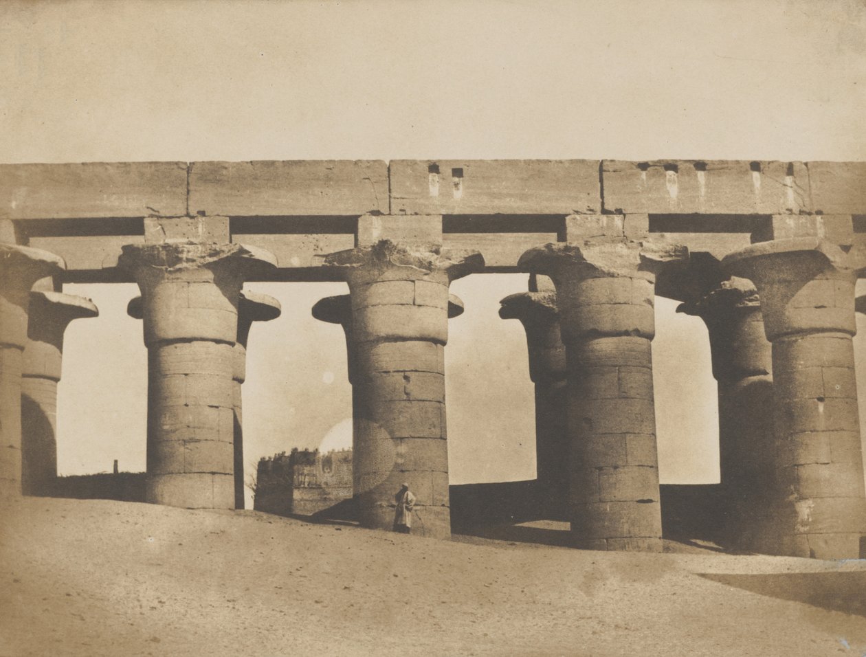 Louqsor, Grande Colonnade du Palais by Maxime Du Camp