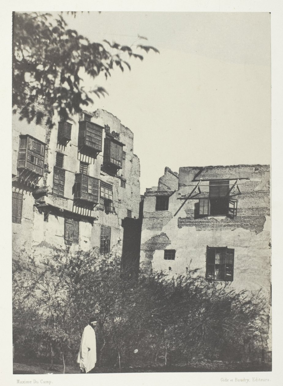 House and Garden in the Frank Quarter, Cairo by Maxime Du Camp