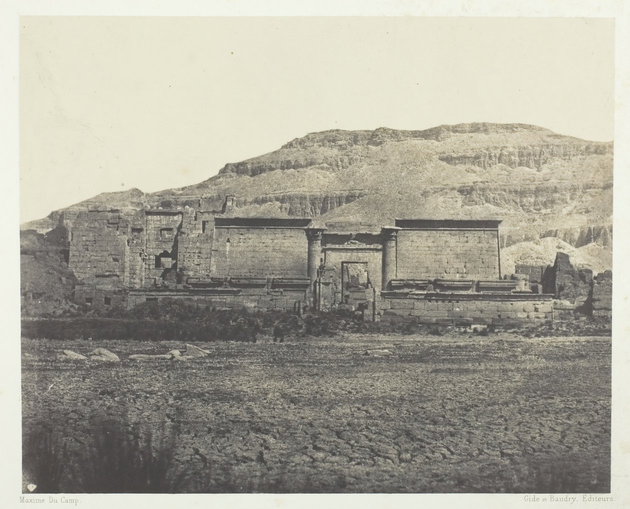Médinet-Habou, Vue Générale des Rines, Thèbes by Maxime Du Camp