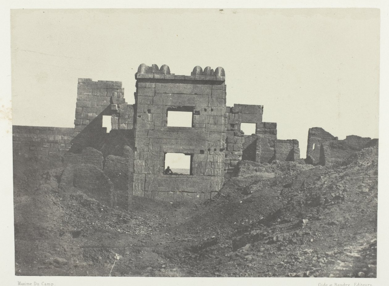 Medinet-Habu, Eastern Facade of the Harem of Ramses-Miamun; Thebes by Maxime Du Camp