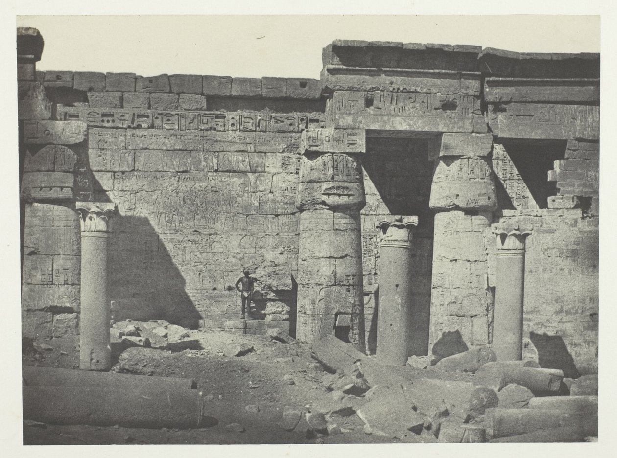 Medinet-Habu, Peristyle of the Palace of Ramses-Miamun; Thebes by Maxime Du Camp