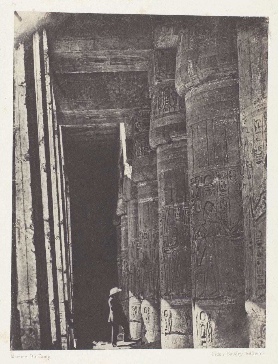 Medinet-Habou, Gallery of the Palace of Ramses-Miamun; Thebes by Maxime Du Camp