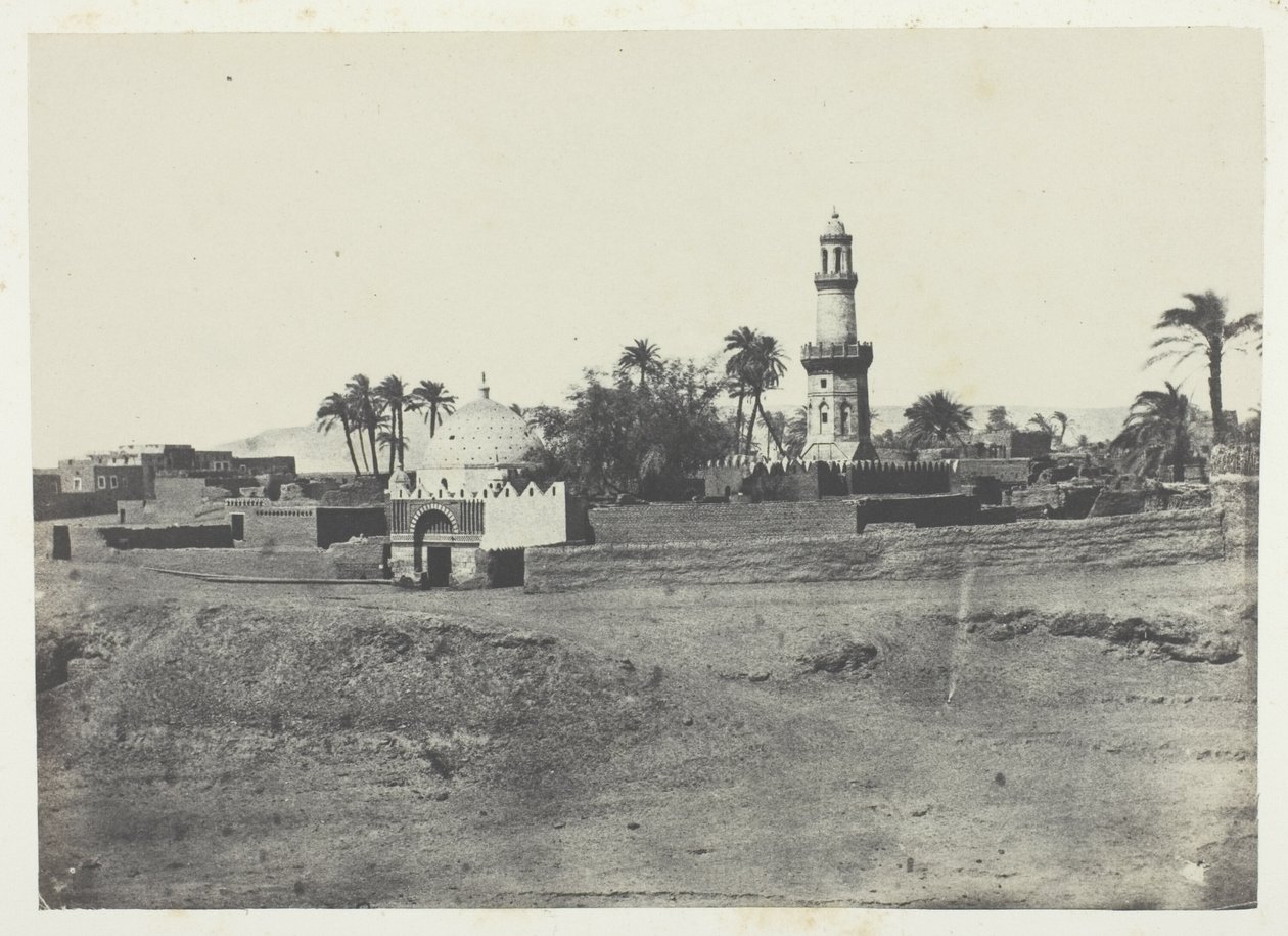 Mosque of El-Arif and Tomb of Mourad-Bey, Upper Egypt, plate 13 from the album "Egypt, Nubia, Palestine and Syria" (1852) by Maxime Du Camp