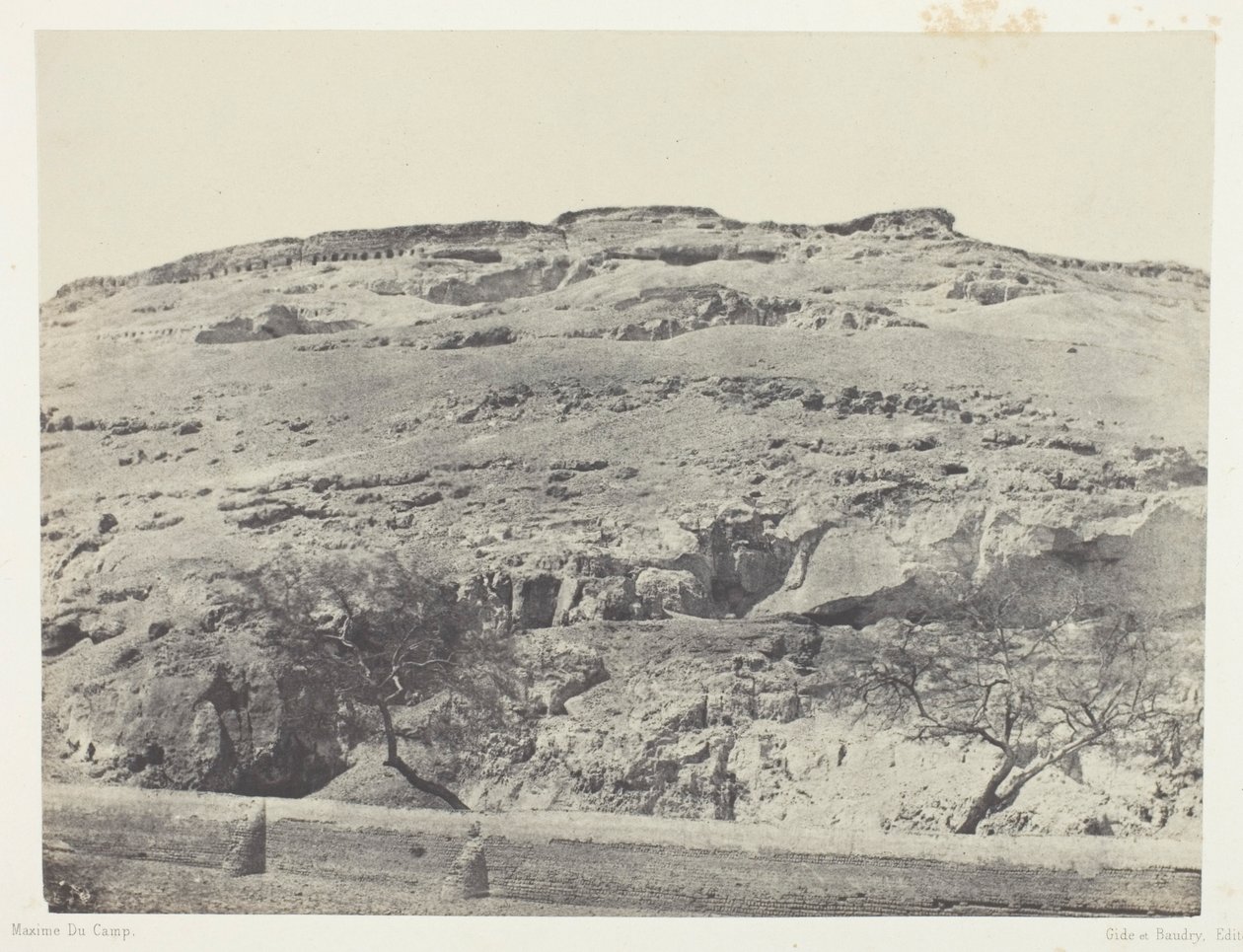 Necropolis of Ancient Lycopolis, Upper Egypt, plate 12 from the album "Egypt, Nubia, Palestine and Syria" (1852) by Maxime Du Camp