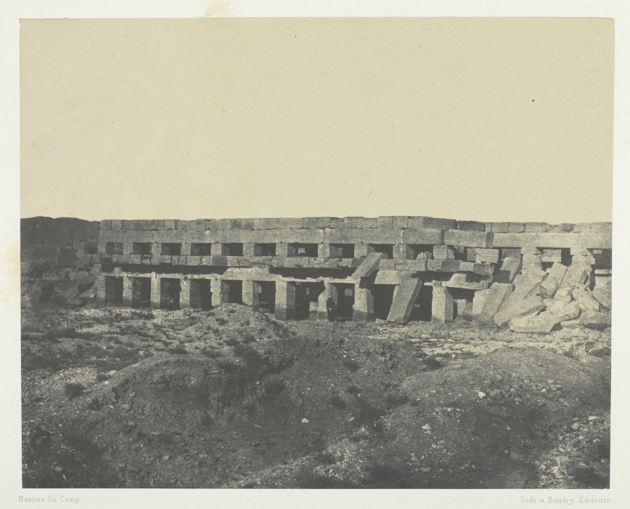 Palace of Karnak, Private Apartments of the Palace, Promenade of Thutmose III; Thebes by Maxime Du Camp