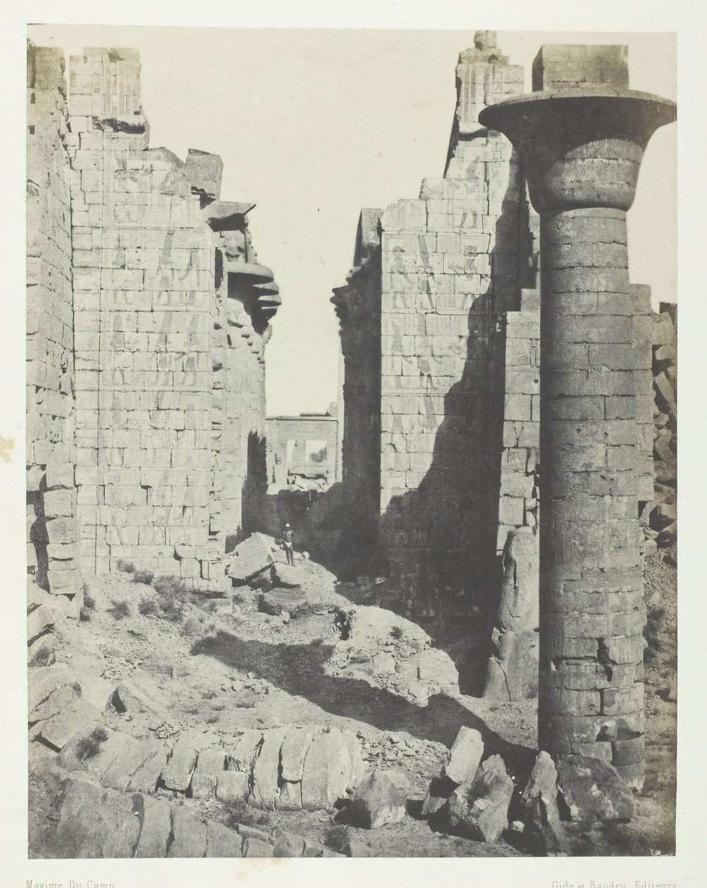 Palace of Karnak, Court of the Bubastites and Main Entrance of the Hypostyle Hall, Thebes by Maxime Du Camp