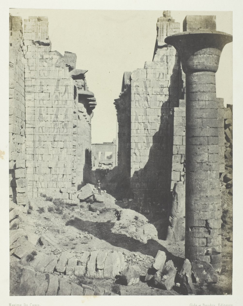 Palace of Karnak, Court of Bubastites and Main Entrance of the Hypostyle Hall; Thebes by Maxime Du Camp