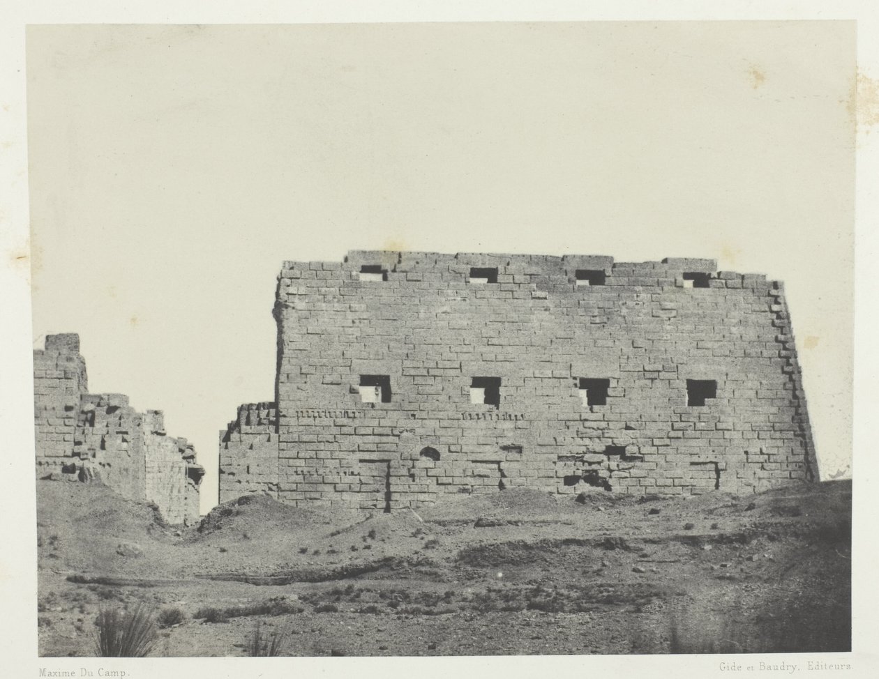 Palace of Karnak, Great Pylons of the Southwest; Thebes by Maxime Du Camp