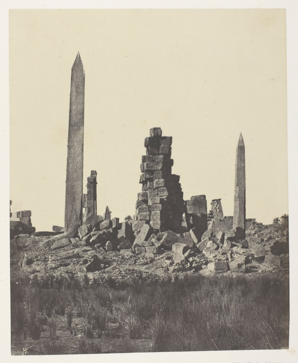 Palace of Karnak, The Obelisks; Thebes by Maxime Du Camp