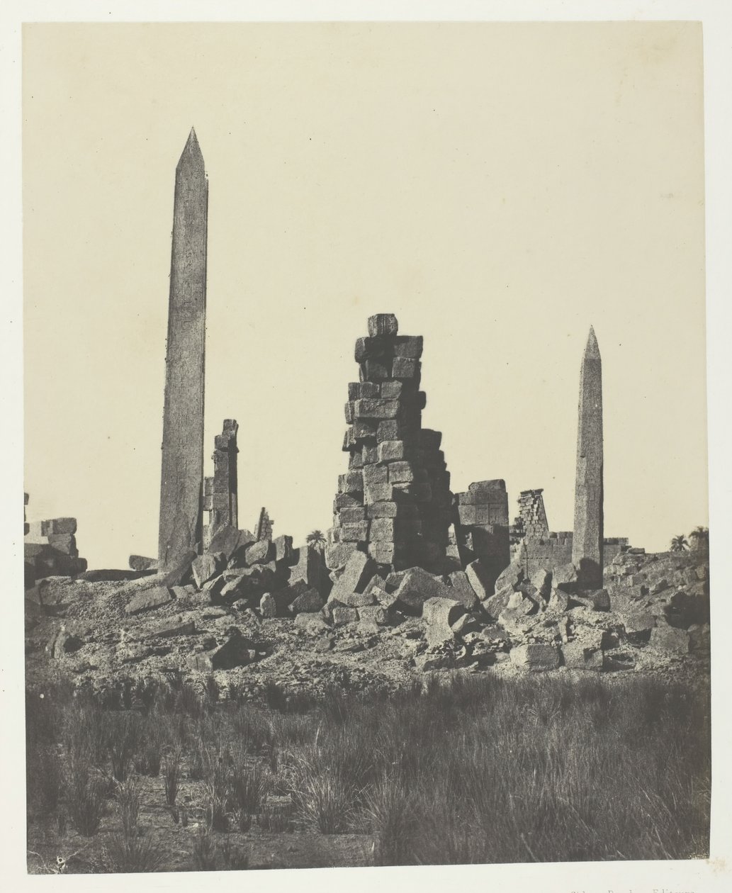 Palais de Karnak, Les Obelisques, Thebes by Maxime Du Camp