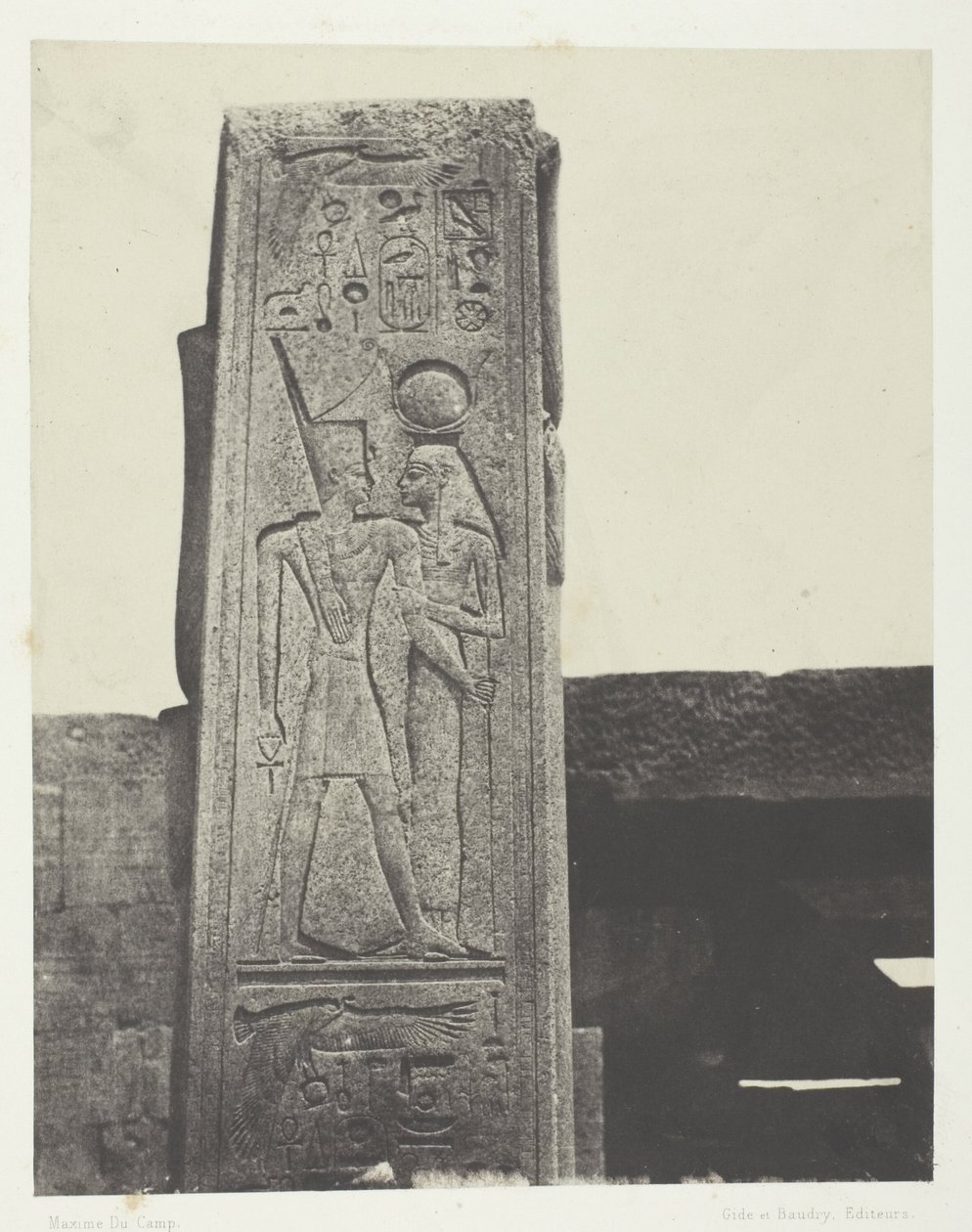 Palace of Karnak, Pillar in Front of the Granite Sanctuary; Thebes by Maxime Du Camp