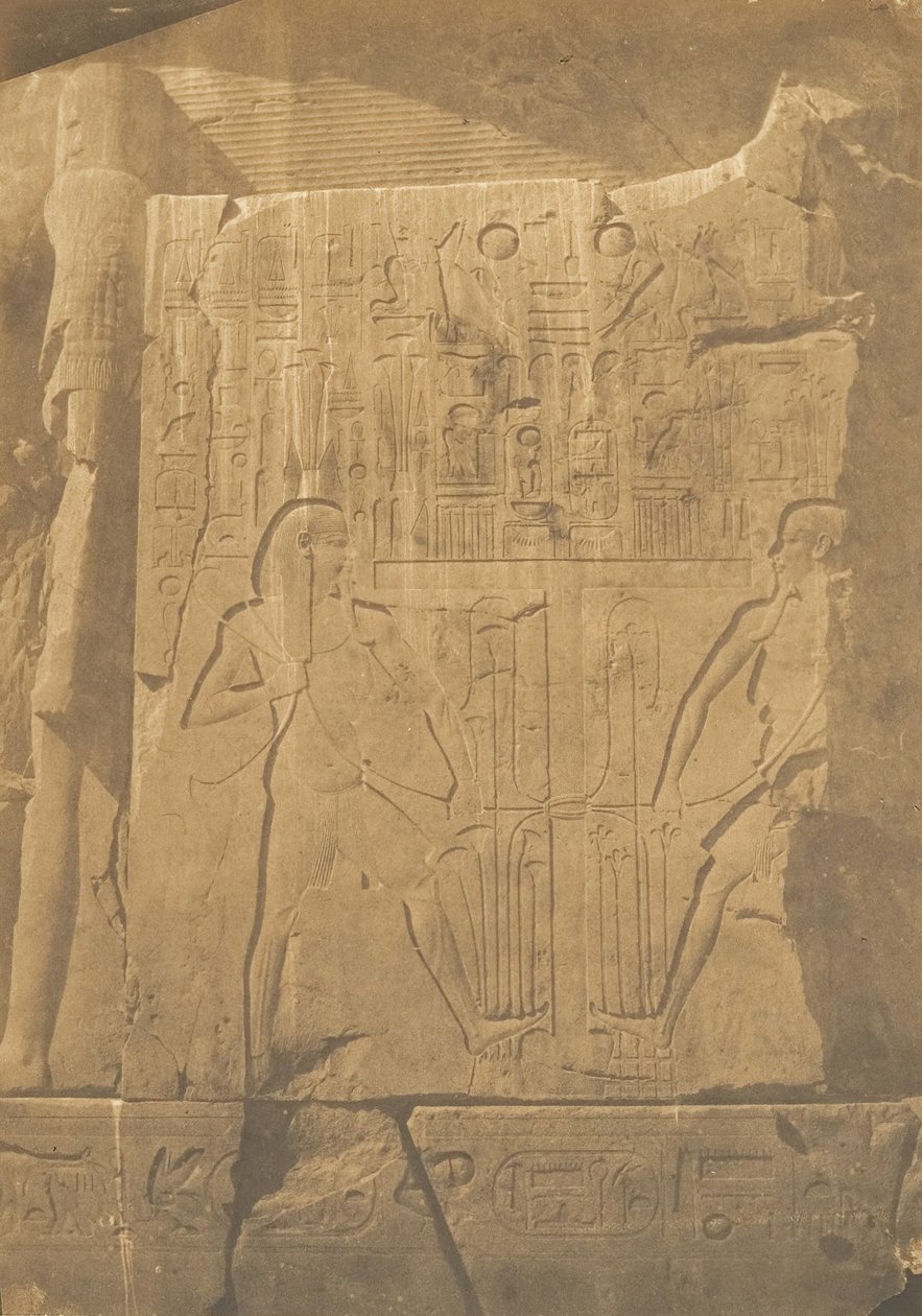 Siege of the Monolithic Colossus of Amenophis III, at Thebes, Details of the Sculptures by Maxime Du Camp