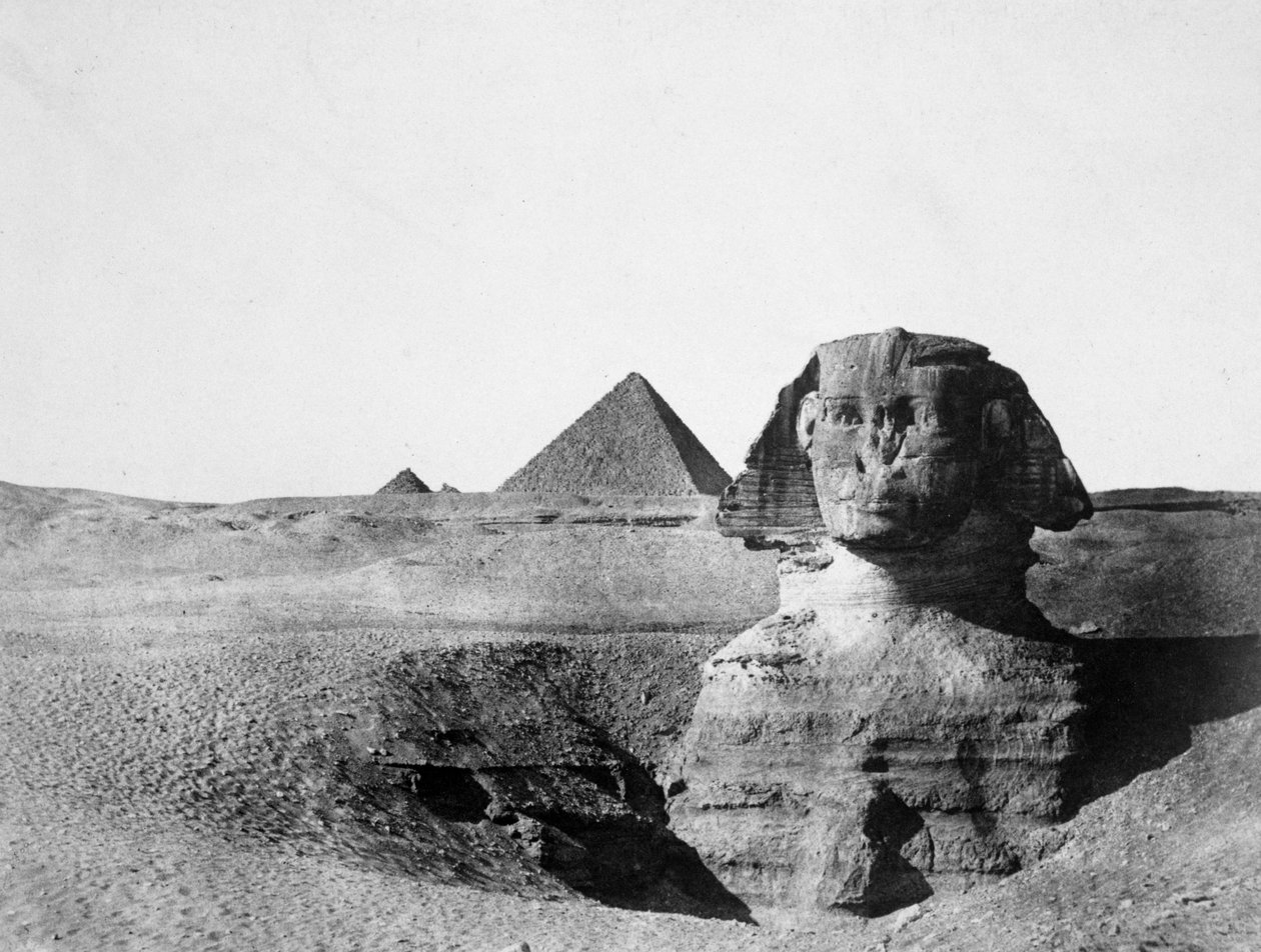 The Great Sphinx and the Pyramids of Giza, Egypt by Maxime Du Camp