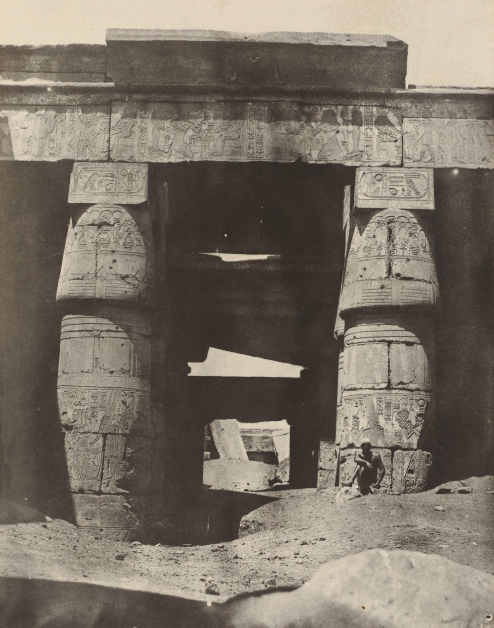 Thebes: Karnak, Portico of the Temple of Khons by Maxime Du Camp