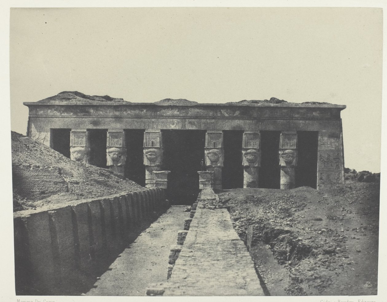 General View, Grand Temple of Dendera (Teutyres), Upper Egypt by Maxime Du Camp