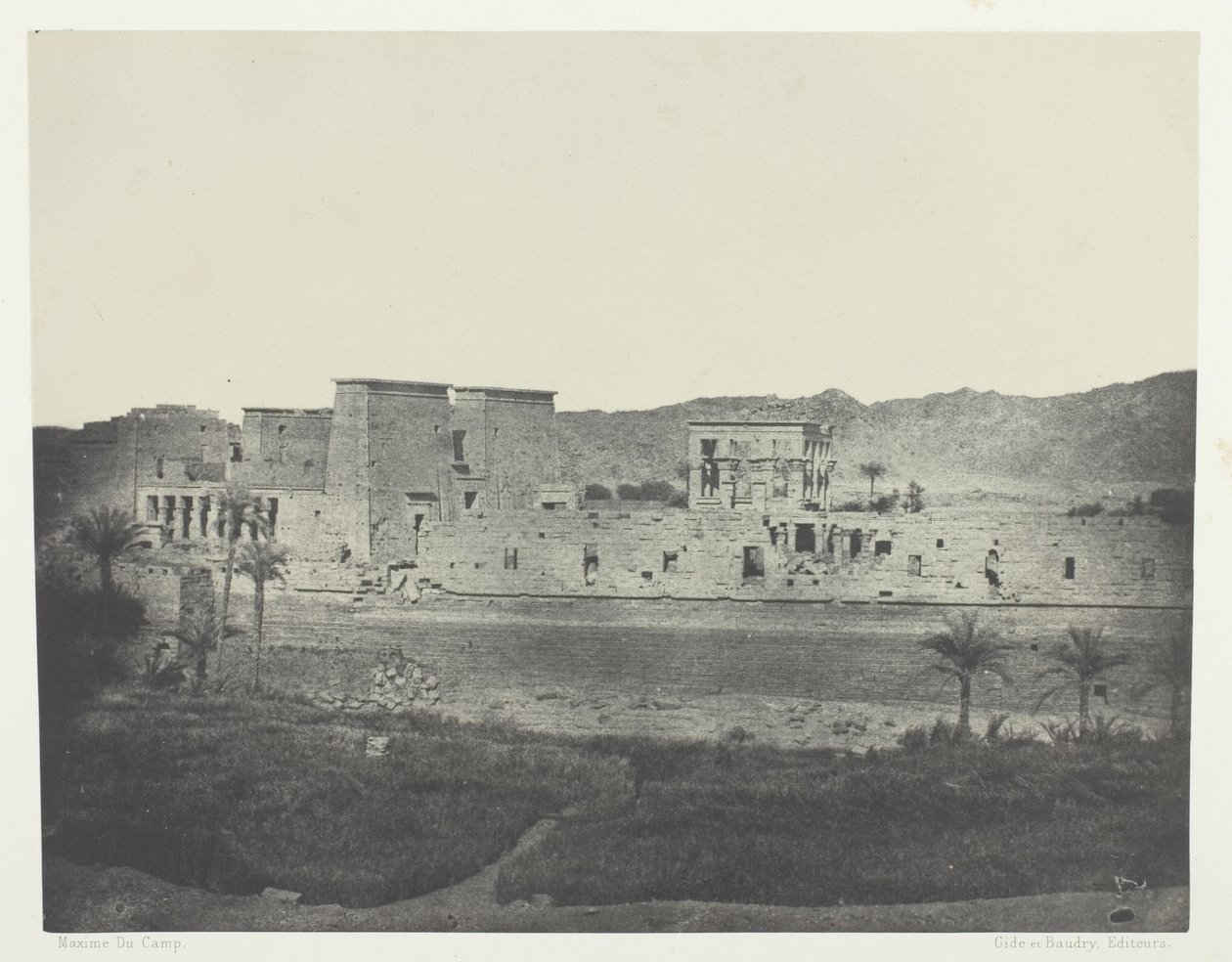 View Taken from the Island of Beghé, to the West, Philoe; Nubia, plate 68 from the album "Egypt, Nubia, Palestine and Syria" (1852) by Maxime Du Camp