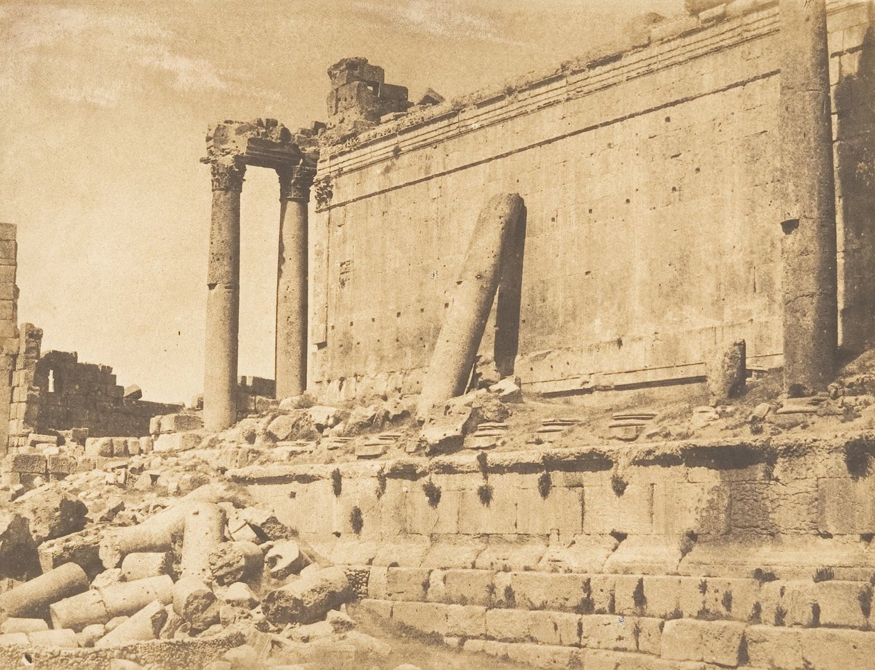 View of the Temple of Jupiter, Baalbek Heliopolis by Maxime Du Camp