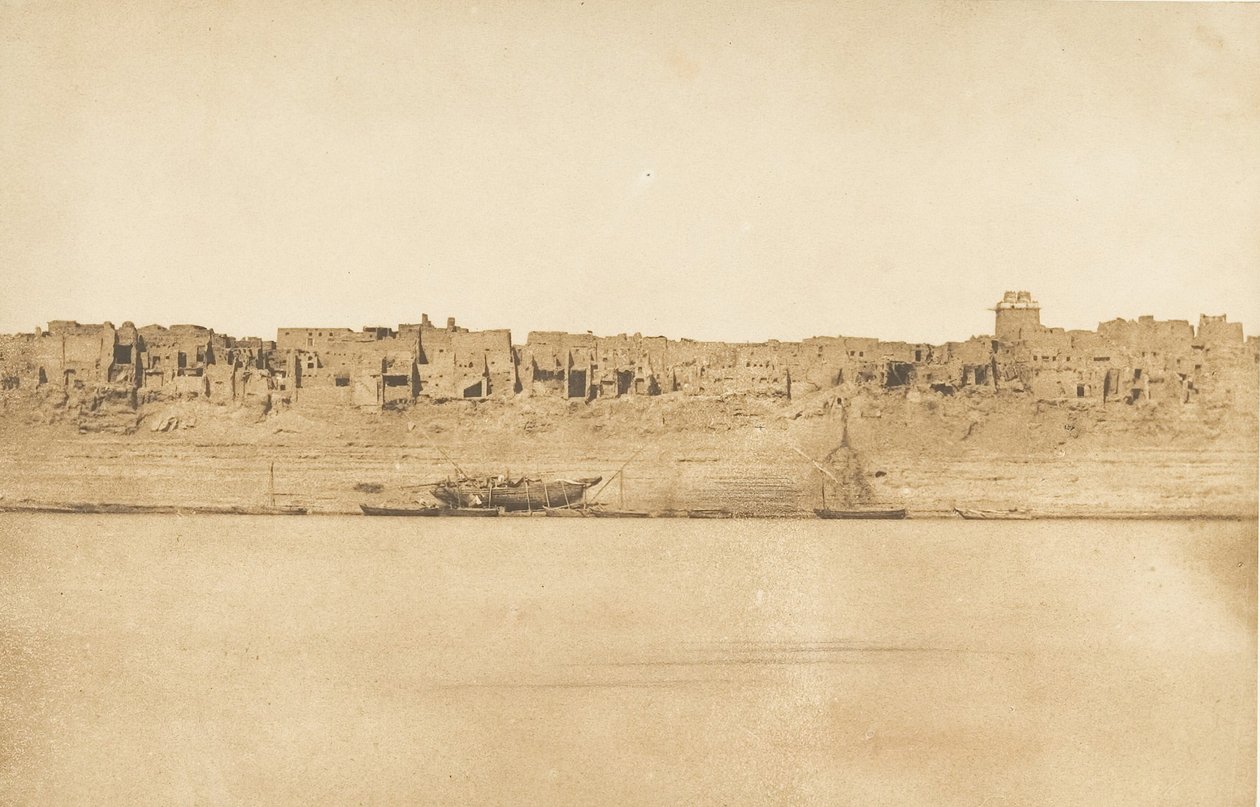 General View of Esne No. 1 Southern End, 1849-50 by Maxime Du Camp