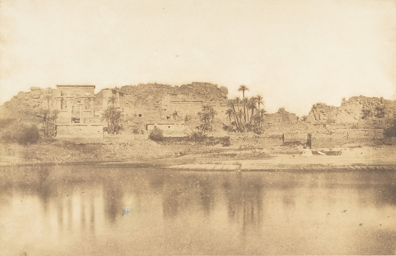 General view of the island of Philae, taken from the East, 1849-50 by Maxime Du Camp