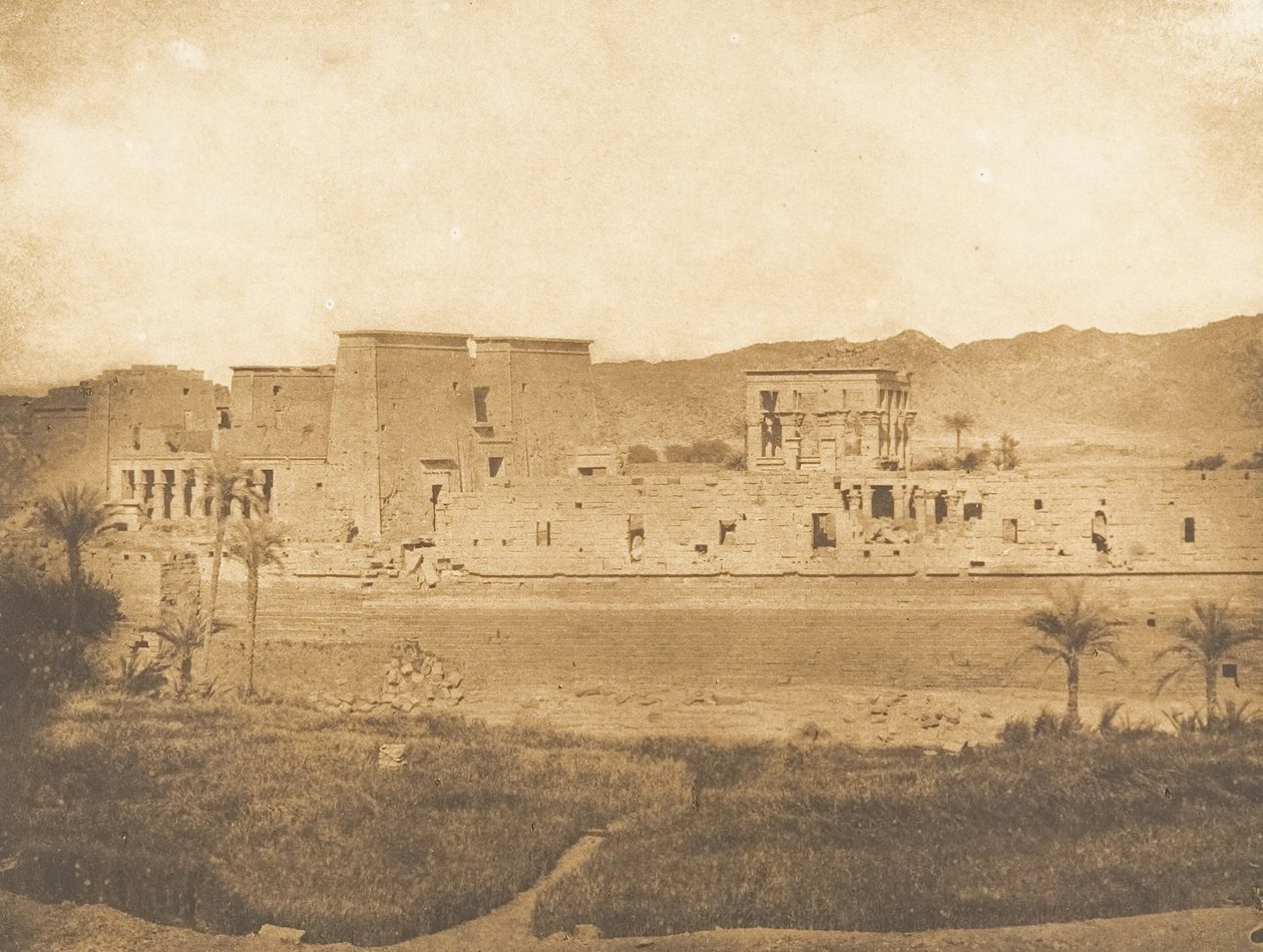 General View of the Island of Philae, taken from the Island of Begueh West, 1849-50 by Maxime Du Camp