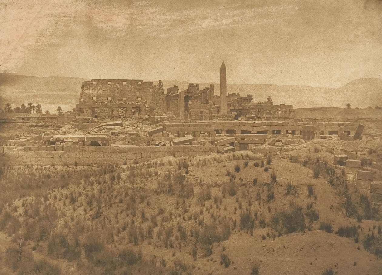 General View of the Ruins of the Palace of Karnak Taken from the East - Thebes by Maxime Du Camp