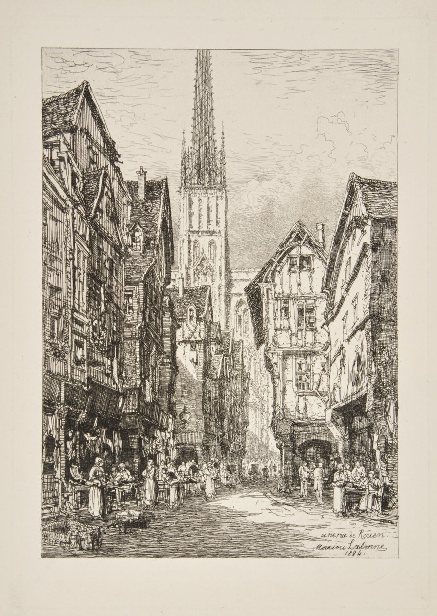 A Street in Rouen by Maxime Lalanne
