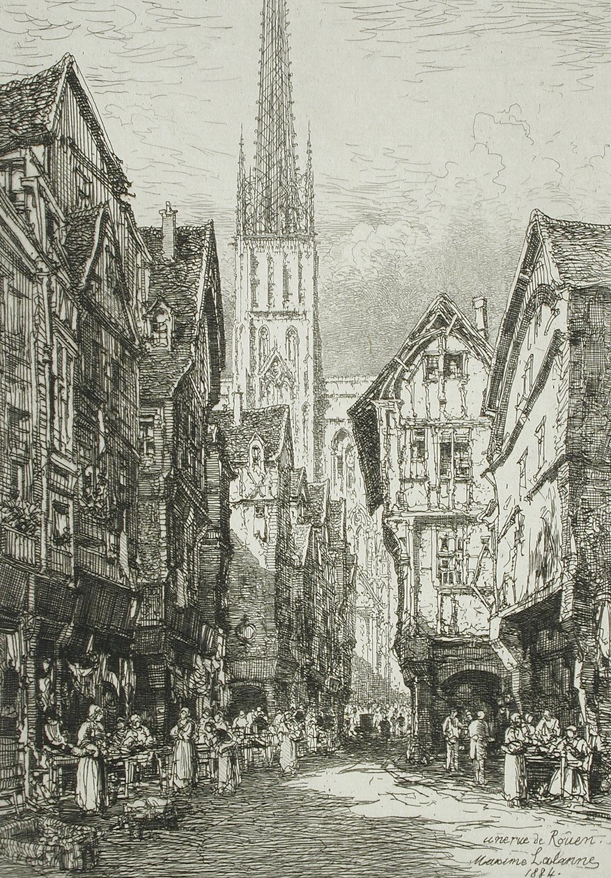 A Street in Rouen by Maxime Lalanne
