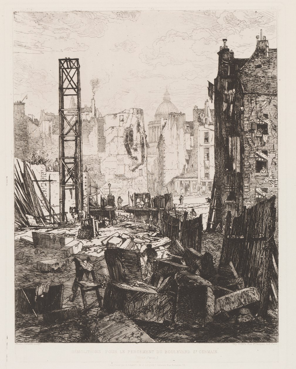 Demolition for the Opening of Boulevard St. Germain by Maxime Lalanne