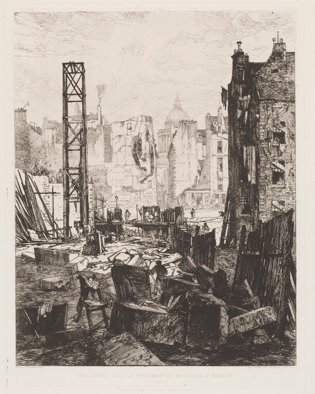 Demolition for the Opening of Boulevard St. Germain by Maxime Lalanne