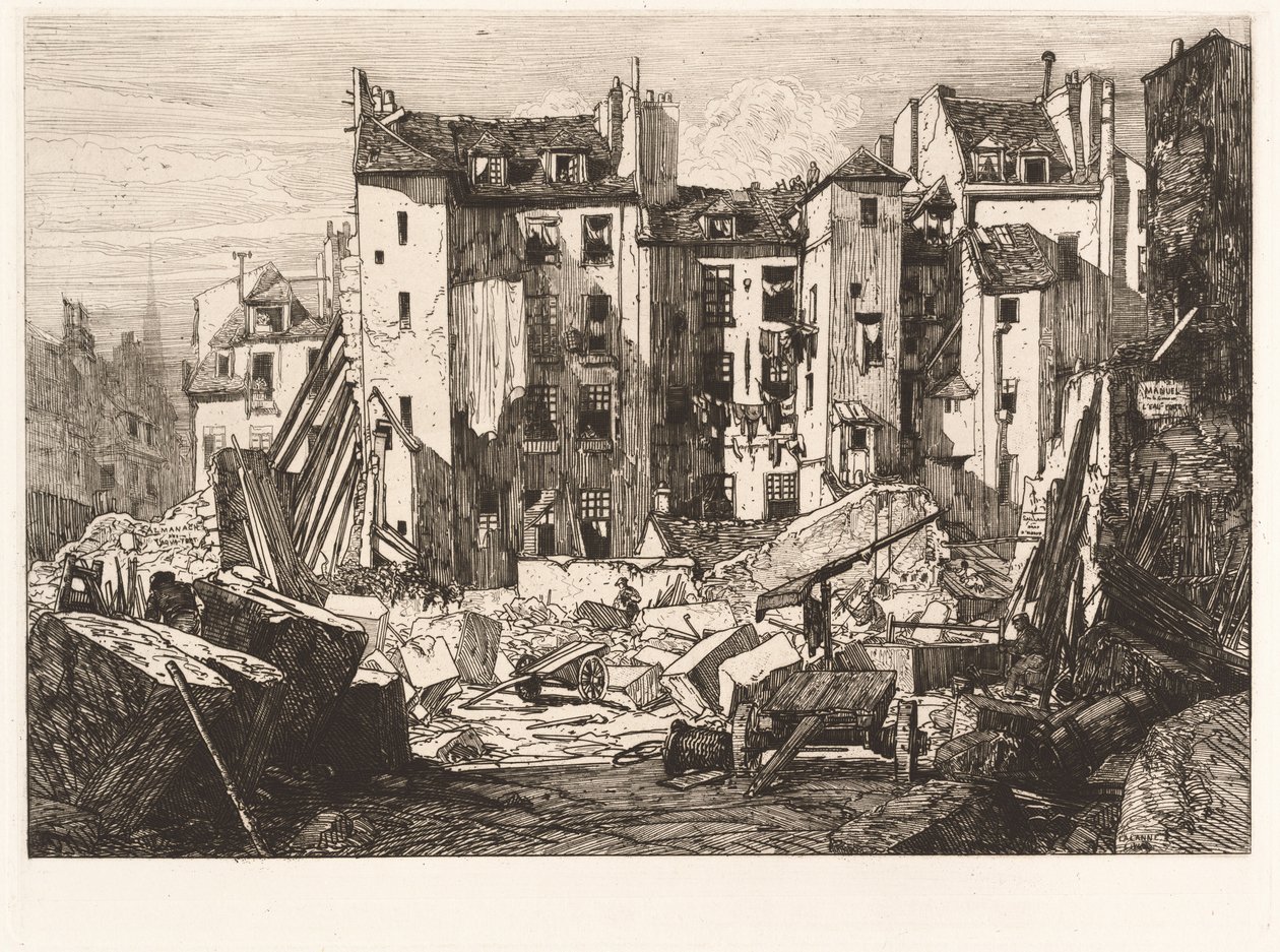 Demolition for the Opening of the rue des Ecoles by Maxime Lalanne