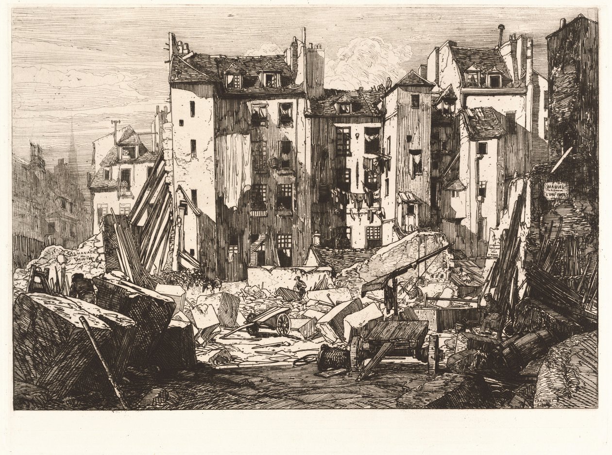 Demolition for the Opening of the rue des Ecoles by Maxime Lalanne