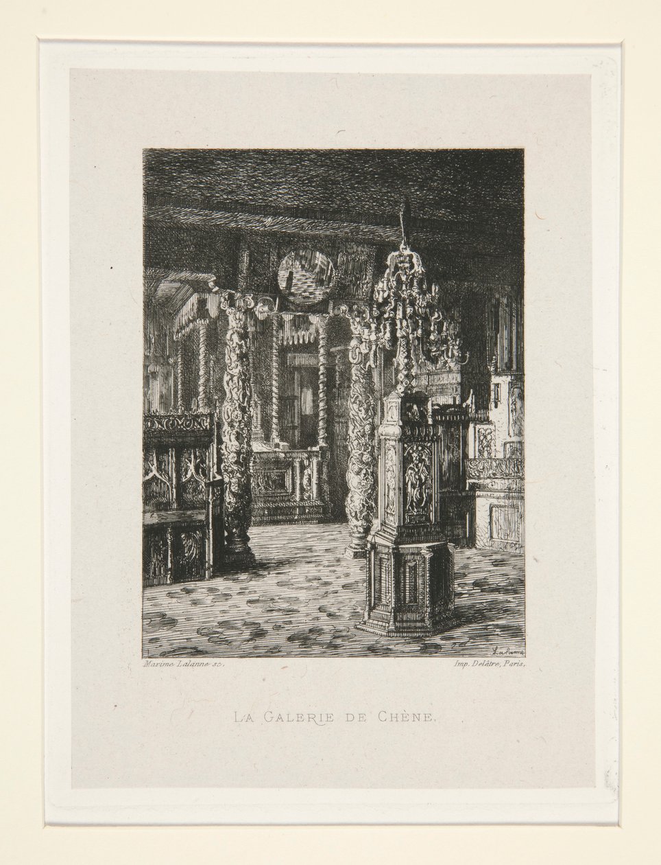 The Oak Gallery, pl. 6 from the suite Chez Victor Hugo by Maxime Lalanne